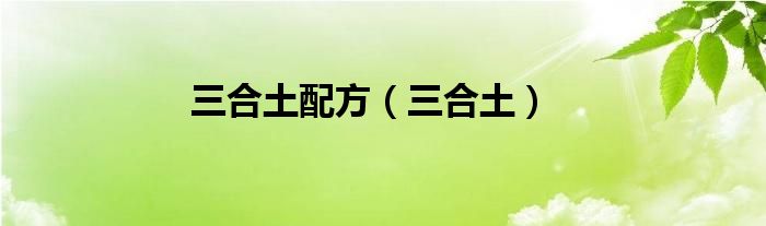 三合土配方（三合土）