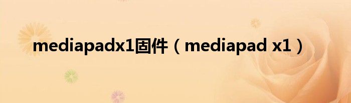 mediapadx1固件（mediapad x1）