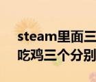 steam里面三个吃鸡有什么区别吗（steam吃鸡三个分别是什么）