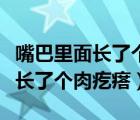 嘴巴里面长了个肉疙瘩会自己消吗（嘴巴里面长了个肉疙瘩）