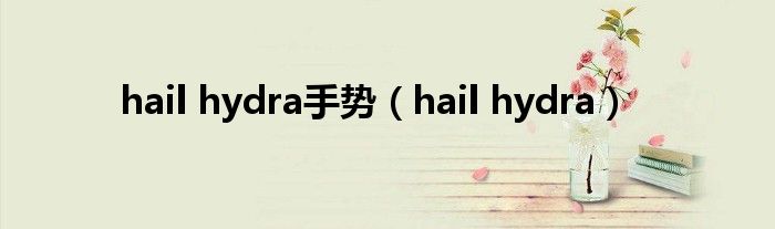 hail hydra手势（hail hydra）