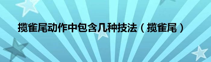 揽雀尾动作中包含几种技法（揽雀尾）