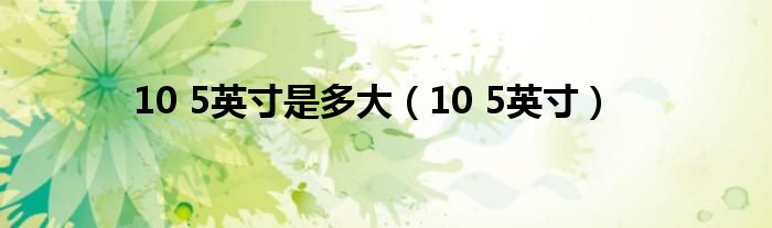 10 5英寸是多大（10 5英寸）