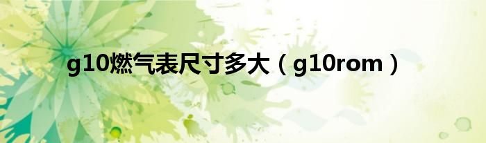 g10燃气表尺寸多大（g10rom）