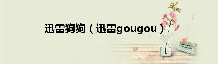 迅雷狗狗（迅雷gougou）