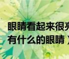 眼睛看起来很亮说明什么原因（明亮的眼睛还有什么的眼睛）