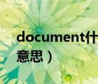 document什么意思中文（document什么意思）