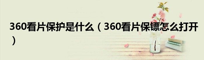 360看片保护是什么（360看片保镖怎么打开）