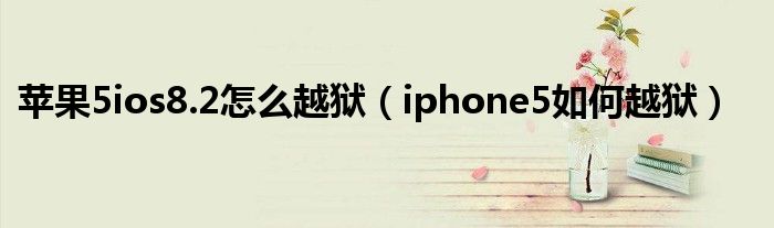 苹果5ios8.2怎么越狱（iphone5如何越狱）