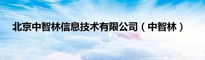 北京中智林信息技术有限公司（中智林）