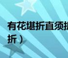 有花堪折直须折下一句是什么（有花堪折直须折）