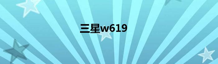 三星w619