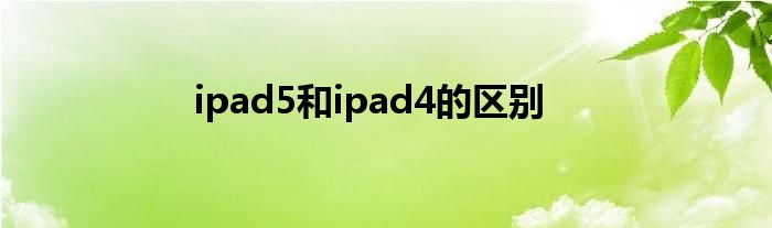 ipad5和ipad4的区别