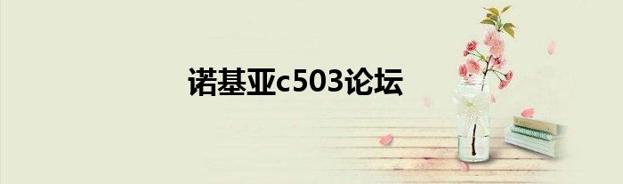 诺基亚c503论坛