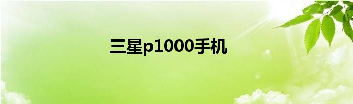 三星p1000手机