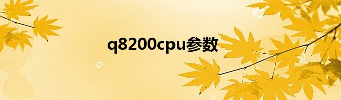 q8200cpu参数