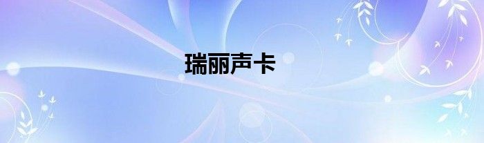 瑞丽声卡