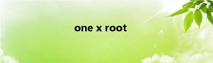 one x root