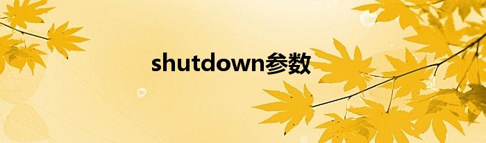 shutdown参数