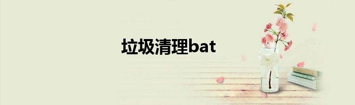 垃圾清理bat