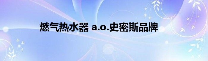 燃气热水器 a.o.史密斯品牌