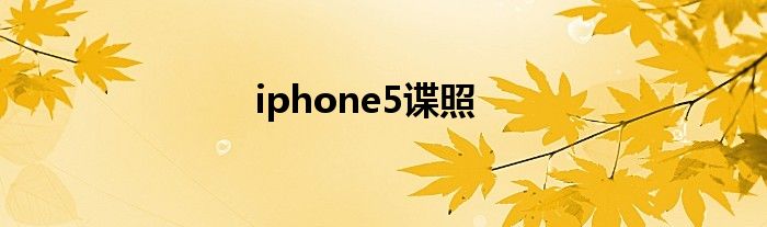 iphone5谍照