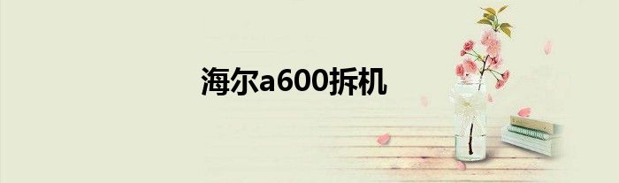 海尔a600拆机