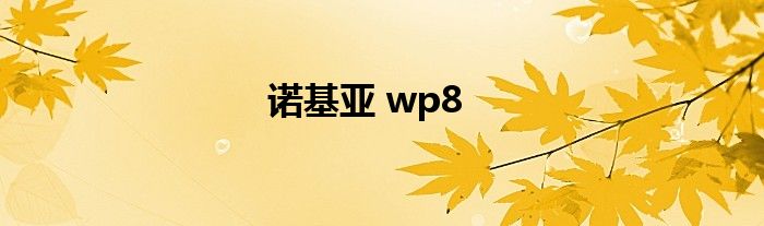 诺基亚 wp8