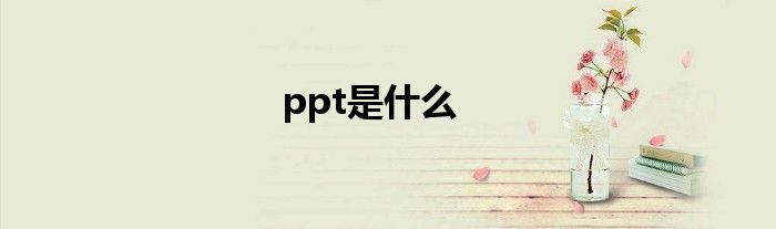 ppt是什么