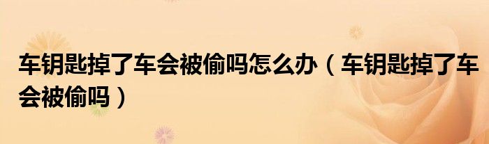 车钥匙掉了车会被偷吗怎么办（车钥匙掉了车会被偷吗）