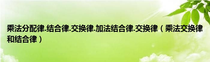 乘法分配律.结合律.交换律.加法结合律.交换律（乘法交换律和结合律）