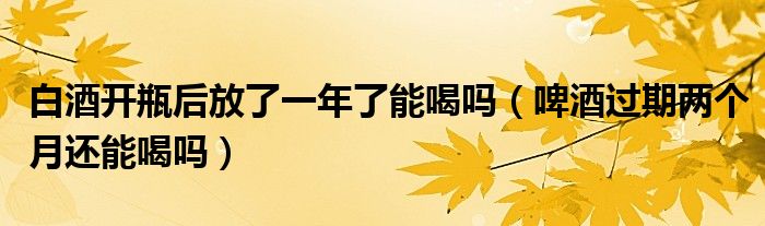 白酒开瓶后放了一年了能喝吗（啤酒过期两个月还能喝吗）