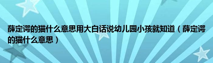 薛定谔的猫什么意思用大白话说幼儿园小孩就知道（薛定谔的猫什么意思）