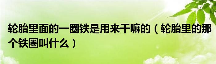 轮胎里面的一圈铁是用来干嘛的（轮胎里的那个铁圈叫什么）