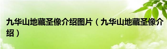 九华山地藏圣像介绍图片（九华山地藏圣像介绍）