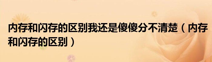 内存和闪存的区别我还是傻傻分不清楚（内存和闪存的区别）