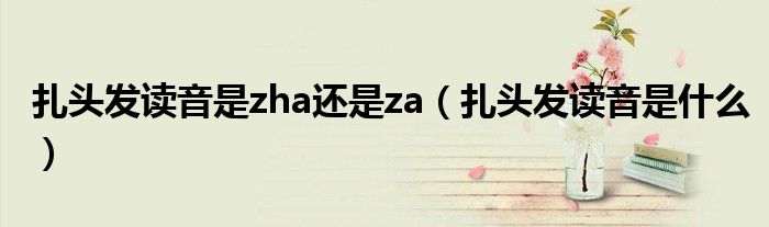 扎头发读音是zha还是za（扎头发读音是什么）