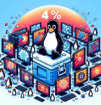 Linux桌面继续增长市场份额达4%