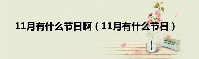 11月有什么节日啊（11月有什么节日）