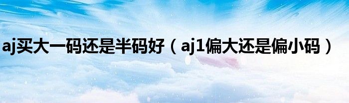 aj买大一码还是半码好（aj1偏大还是偏小码）