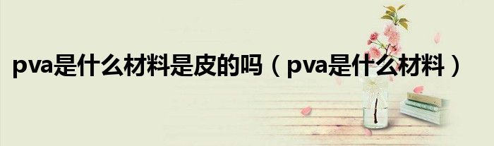 pva是什么材料是皮的吗（pva是什么材料）