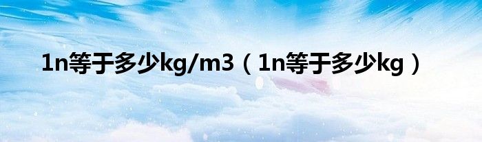 1n等于多少kg/m3（1n等于多少kg）