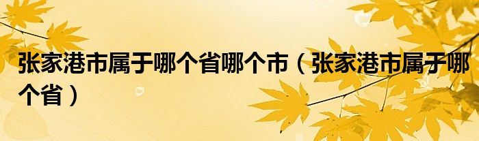 张家港市属于哪个省哪个市（张家港市属于哪个省）