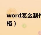 word怎么制作表格斜线（word怎么制作表格）