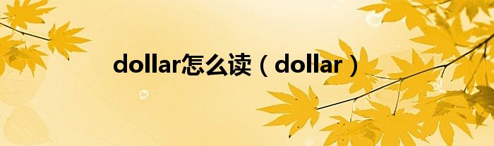 dollar怎么读（dollar）