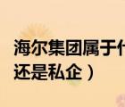 海尔集团属于什么企业性质（海尔集团是国企还是私企）