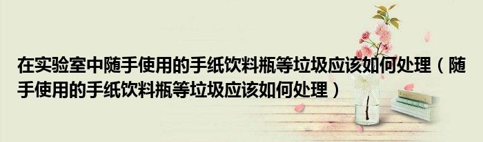 在实验室中随手使用的手纸饮料瓶等垃圾应该如何处理（随手使用的手纸饮料瓶等垃圾应该如何处理）