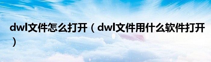 dwl文件怎么打开（dwl文件用什么软件打开）