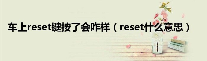 车上reset键按了会咋样（reset什么意思）