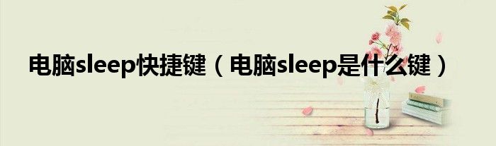 电脑sleep快捷键（电脑sleep是什么键）